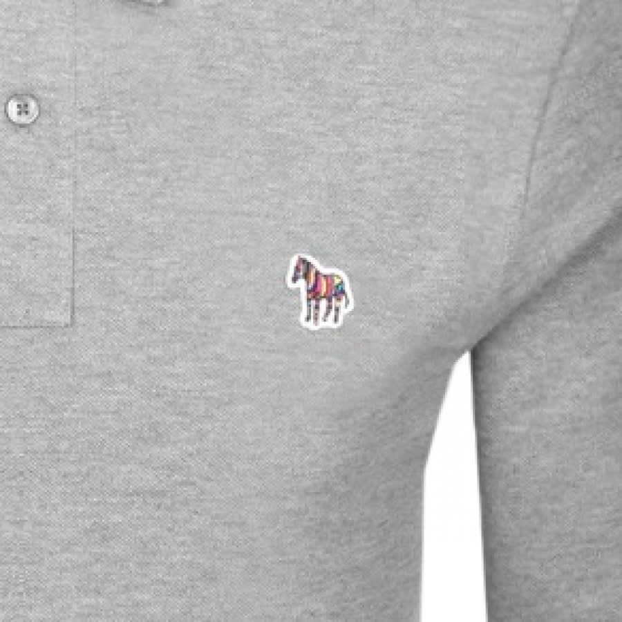 Alternative Image for ProductPS By Paul Smith Long Sleeved Polo T Shirt Grey3